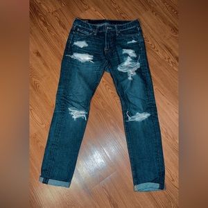 Abercrombie & Fitch Denim. Super Slim Stretch. 29 x 30. Ripped Dark.